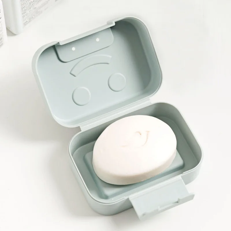

Creative New Style Soap Box With Lid Free Perforated Wall-mounted Travel Portable Sealed Waterproof Household Toilet Soap Tray