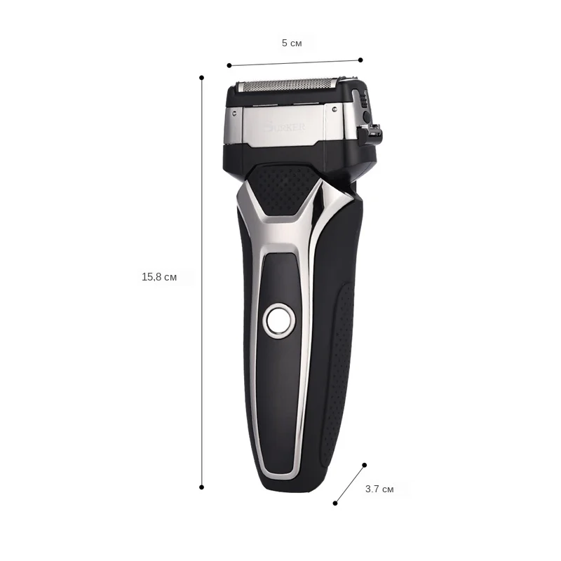 SURKER RSCX-9008 3D тройное плавающее для бритья светодиодный Мужская для бороды Мужская для бороды+ головка для лезвия