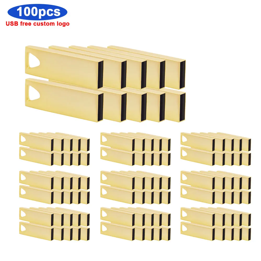 

mini metal 100pcs/lot Personalize logo free USB 2.0 Flash Drive 64gb 4gb 8gb Pen drive 16gb 32gb 128gb pendrive usb memoria gift