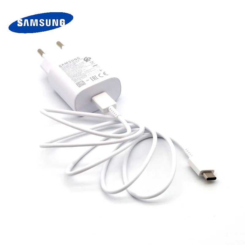 Зарядное устройство samsung 25 Вт супер быстрое зарядное устройство PD EU type-c Зарядка для samsung s10 Galaxy Note 10 plus mi9 k20 pro PD кабель
