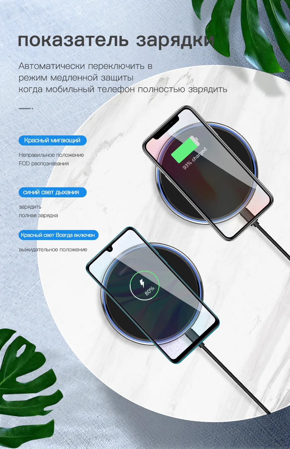 KUULAA 10 W Qi Беспроводное зарядное устройство для iPhone X/XS Max XR 8 зеркальное Беспроводное зарядное устройство для samsung S9 S10+ Note 9 8