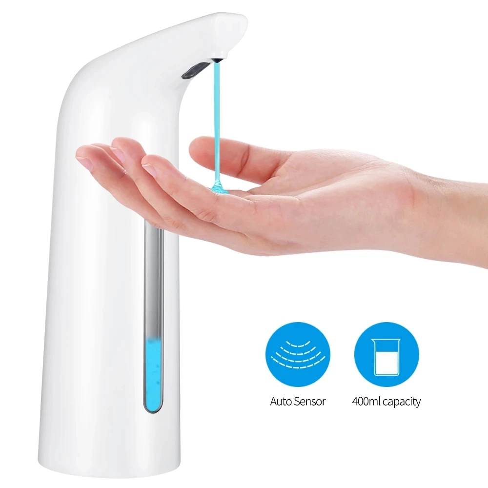 UOSU LIFE-dispensador autom&aacute;tico de jab&oacute;n el&eacute;ctrico, dispositivo con Sensor para cocinas y ba&ntilde;os, 400ML, 400ML-2