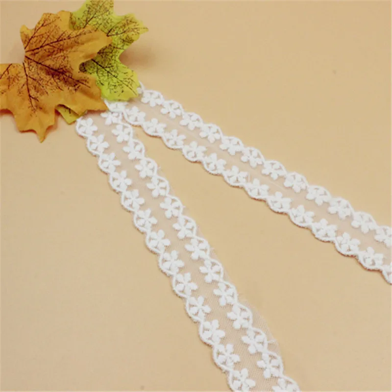 

Narrow 2.5CM Wide Off White Soft Mesh Net Cotton Wire Lace Trimmings DIY Skrit Accessories African Fabric For Sewing