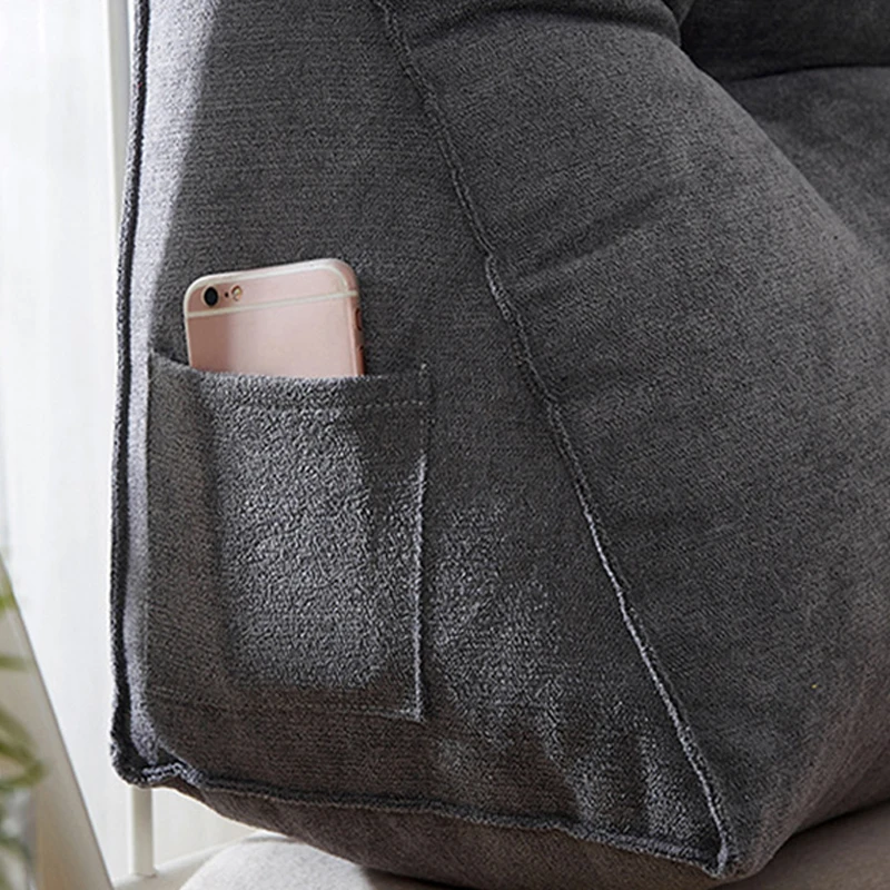 Подушка для чтения треугольная спины кровати подголовника плюшевая подушка