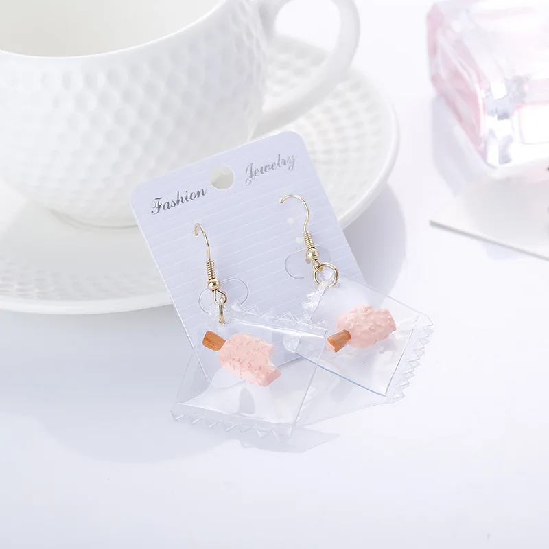 Женские Висячие серьги с фруктами и мороженым в Корейском стиле несколько стилей