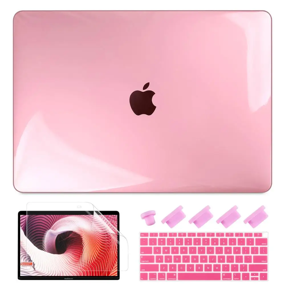 Crystal Pink Матовый Кристальный пластиковый жесткий чехол для MacBook Pro Pro retina 13 15 дюймов A1706/A1707 Touch Bar New Air 13A1932 - Цвет: Crystal Pink