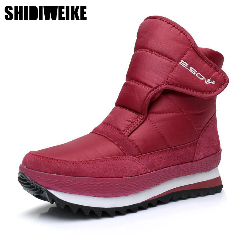 Женские зимние сапоги Женская водонепроницаемая 2020 обувь на плоской подошве Botas