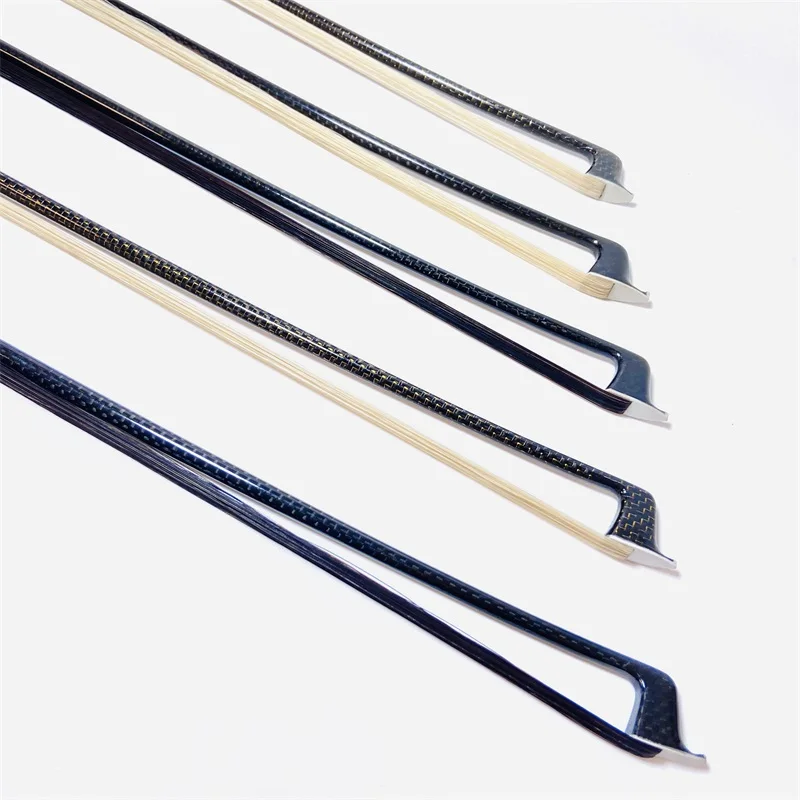 New Professional Carbon Fiber Various Styles Violin Bow 4/4 - 1/4Full Size Ebony Wood Natural Hair | Спорт и развлечения