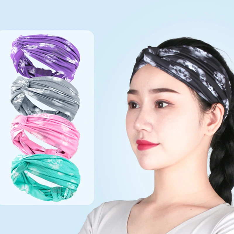 

Новая однотонная повязка для волос с перехлёстом повязка на голову женские повязки на голову спортивная повязка от пота аксессуары для вол...