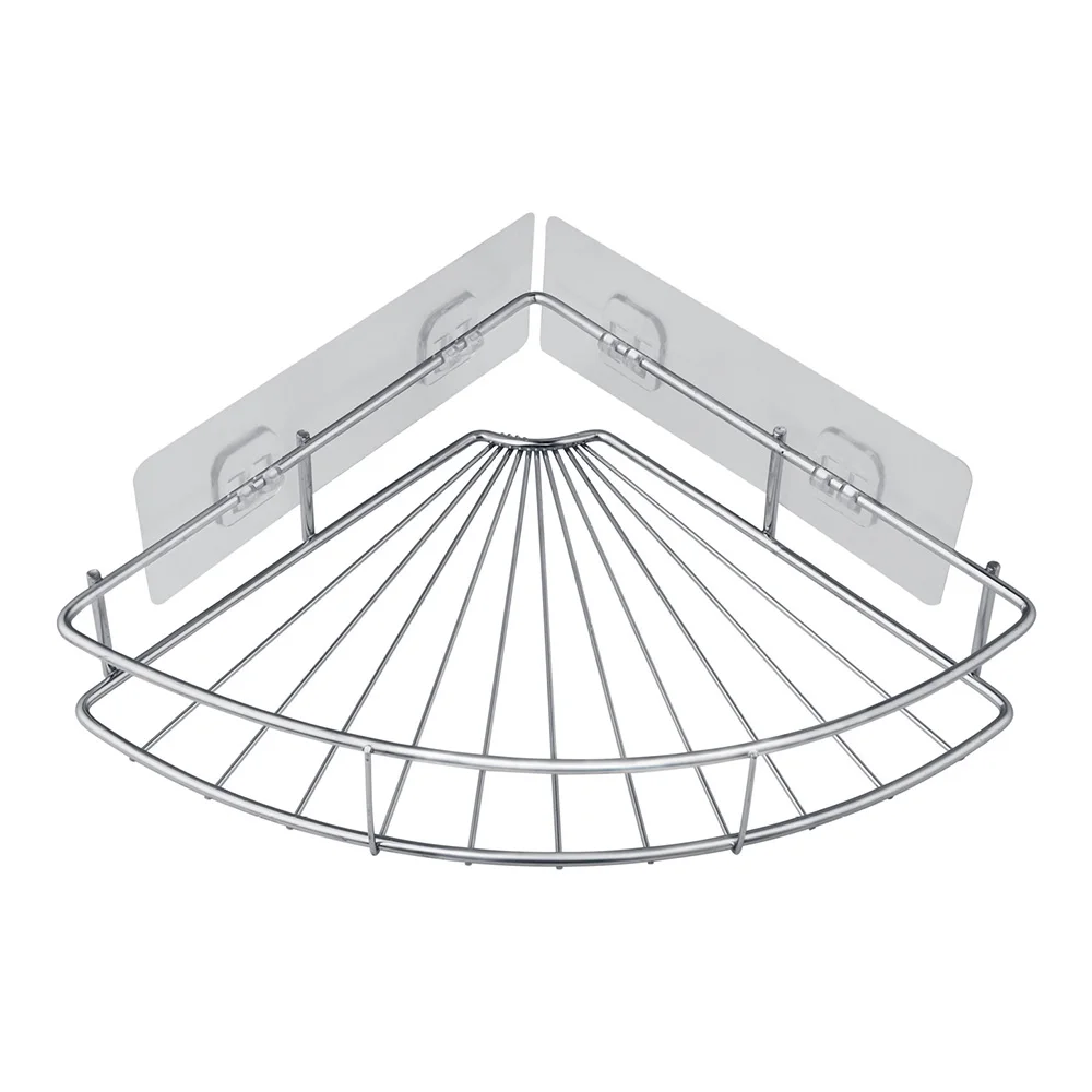 

1PC Bathroom Shelf Stainless Steel Shower Corner Shelf No Drilling Storage Organizer Rack Holder for Shampoo Soap Cosmetic
