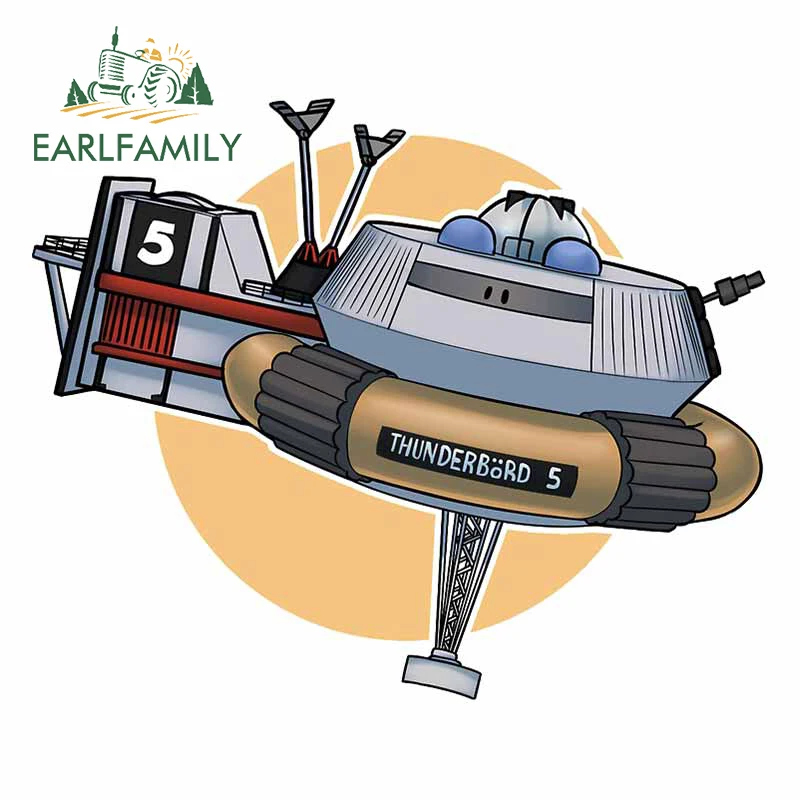 

EARLFAMILY забавные автомобильные наклейки 13 см x 10,7 см для Thunderbird 5 граффити наклейка устойчивое к царапинам лобовое стекло бампер Защита двери а...