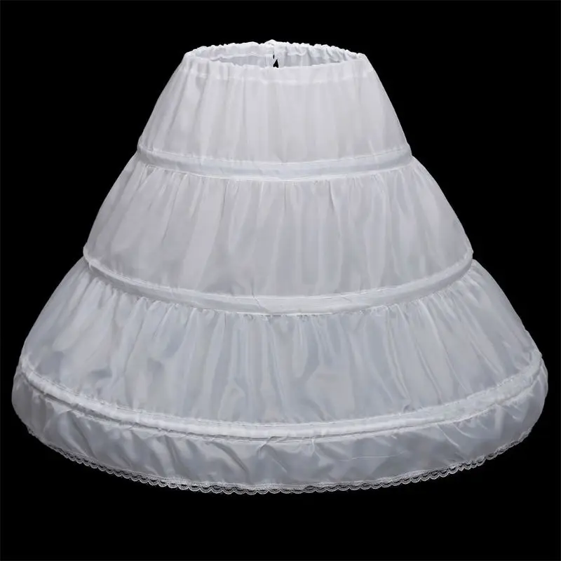 

Children Princess Skirt Petticoat Girls Wedding Dress with Hoop Skirts Accessories Drawstring Adjustable Waist Lining