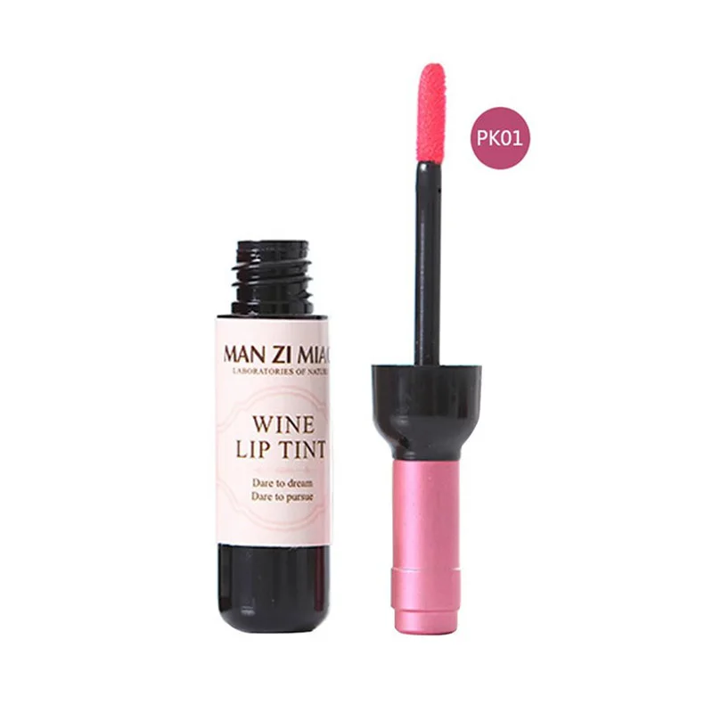 Блеск для губ из бутылки красного вина 6 цветов водостойкий Стойкий матовый блеск