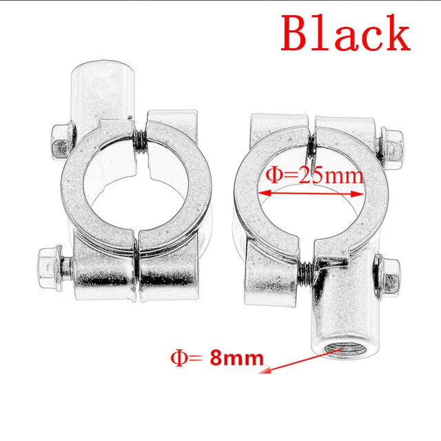 

Зажим для крепления зеркала на мотоцикле, держатель для зеркала заднего вида, адаптер, серебристый, черный, металлический, 22 мм, 25 мм, руль, 10 мм, 8 мм, резьба, 2 шт.