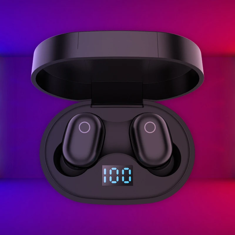 TWS беспроводные Bluetooth-наушники с светодиодный фоном и светодиодным дисплеем