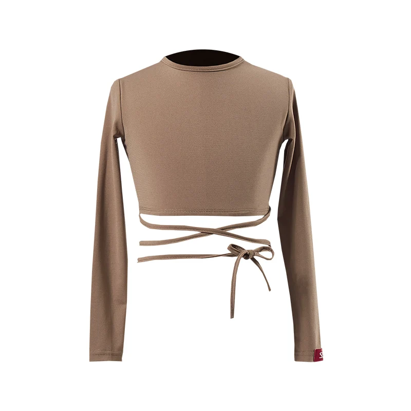 

Kids Latin Dance Tops Long Sleeve Autumn Winter Dancer Practice Shirt Ballroom Dance Training Blouse Rumba Tango Clothes VO1454