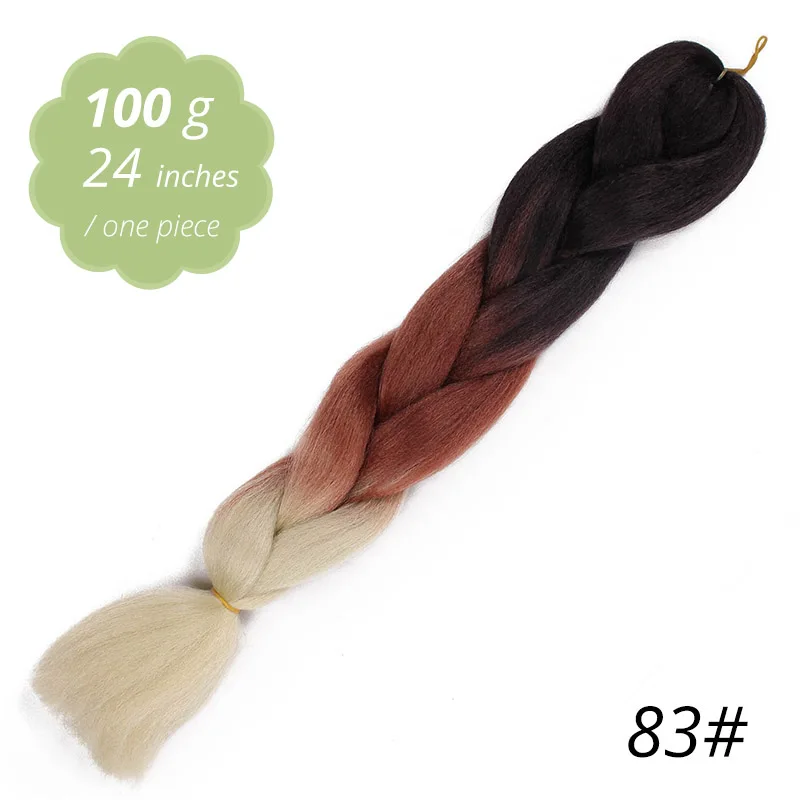 83 AISI BEAUTY Crochet Braids Synthetic Hair Jumbo Braiding Hair 100g/Pack Pink Grey Twists Braids Hair Extensions - Цвет: 83