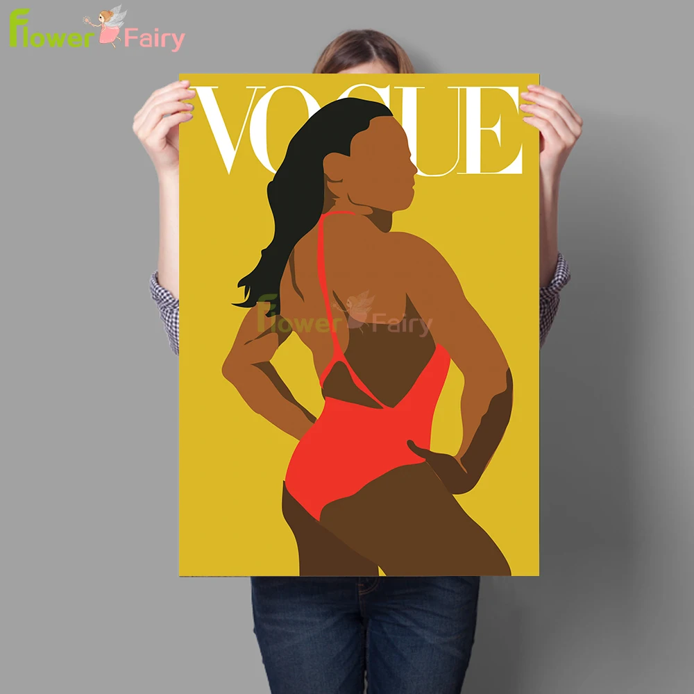 

Vogue Sexy Girl Fashion Modern Women Wall Art Canvas Painting Model Nordic Poster Wall Pictures For Living Room Decor Unframed