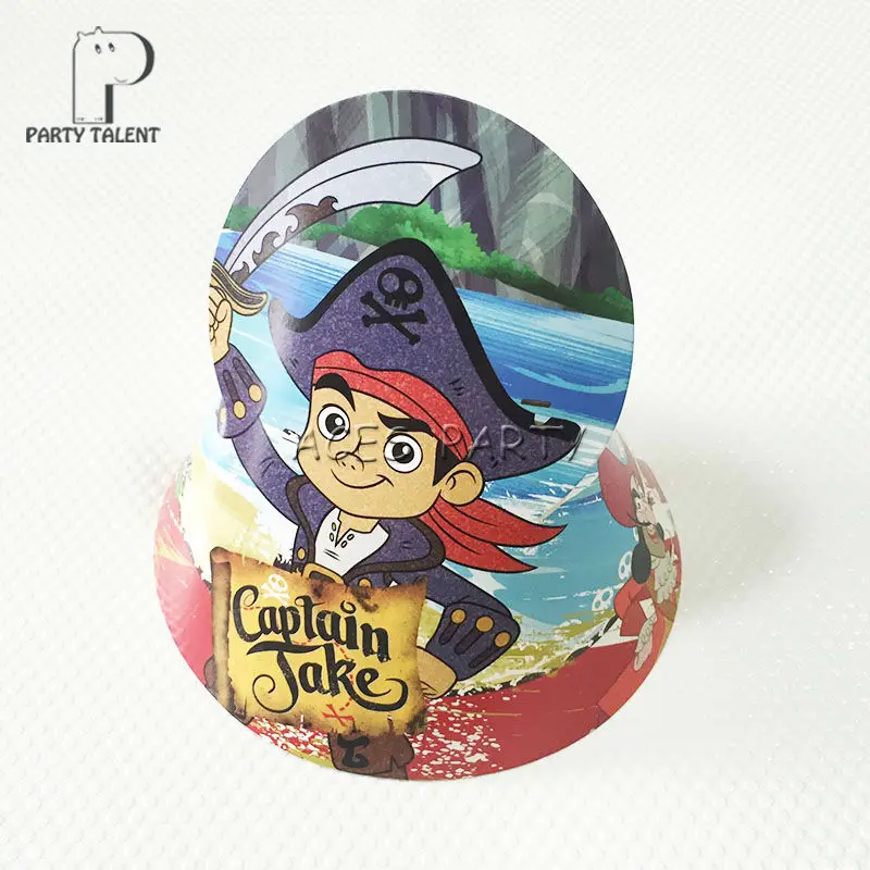 8 шт./лот шапка в виде попкорна маска для детей Пиратская темативечерние День