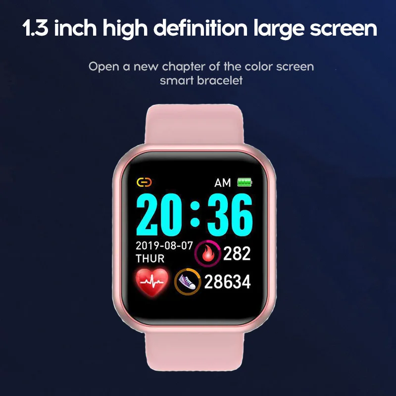 

Y68 Smart Watch Men Women Blood Pressure Heart Rate Waterproof Tracker Sport Watches Smart Clock For Android IOS D20 Ready Stock