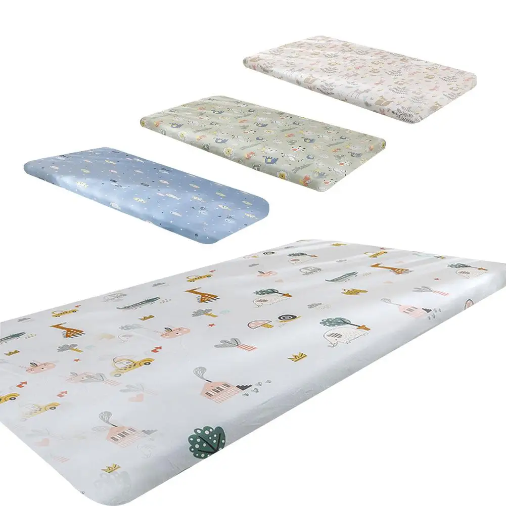 

Простыня на резинке из 100 хлопка, 100% x 58 см, универсальные хлопковые простыни для детской кроватки, мягкие чехлы матрас для детской кровати