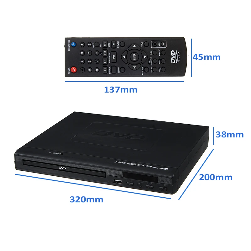 Многофункциональная система 1080P dvd-плеер Портативный USB 2,0 3,0 dvd-плеер мультимедийный цифровой DVD ТВ Поддержка HDMI CD SVCD VCD MP3 функция