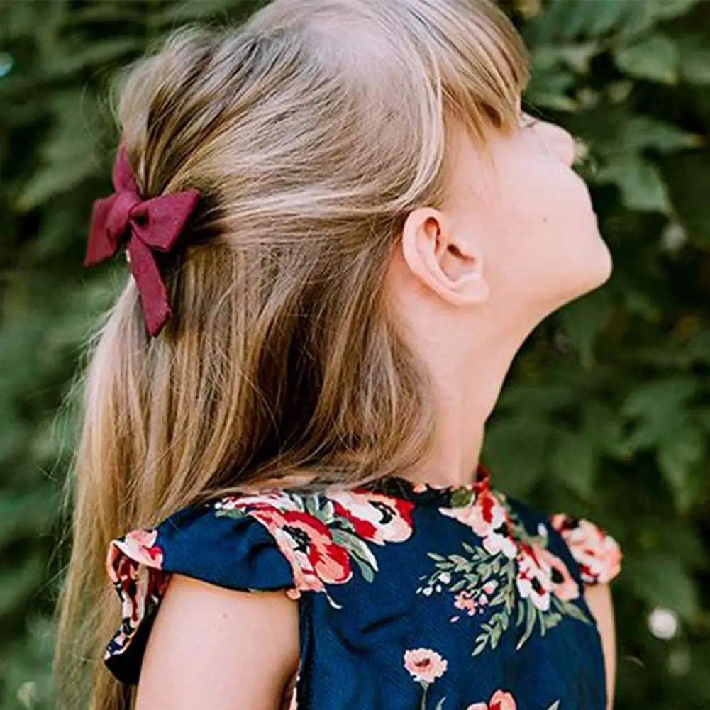 

1 Pair Hairgrip Attractive Hard to Fade Cute Wear-resistant Fabric Girls Hairpin for Girls Hairpin Hair Clip