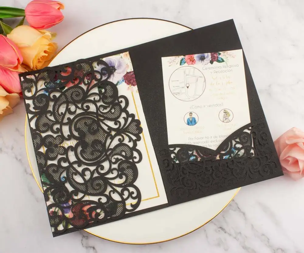 Бесплатная Прямая поставка образец 1 шт. черная лазерная резка три сложения