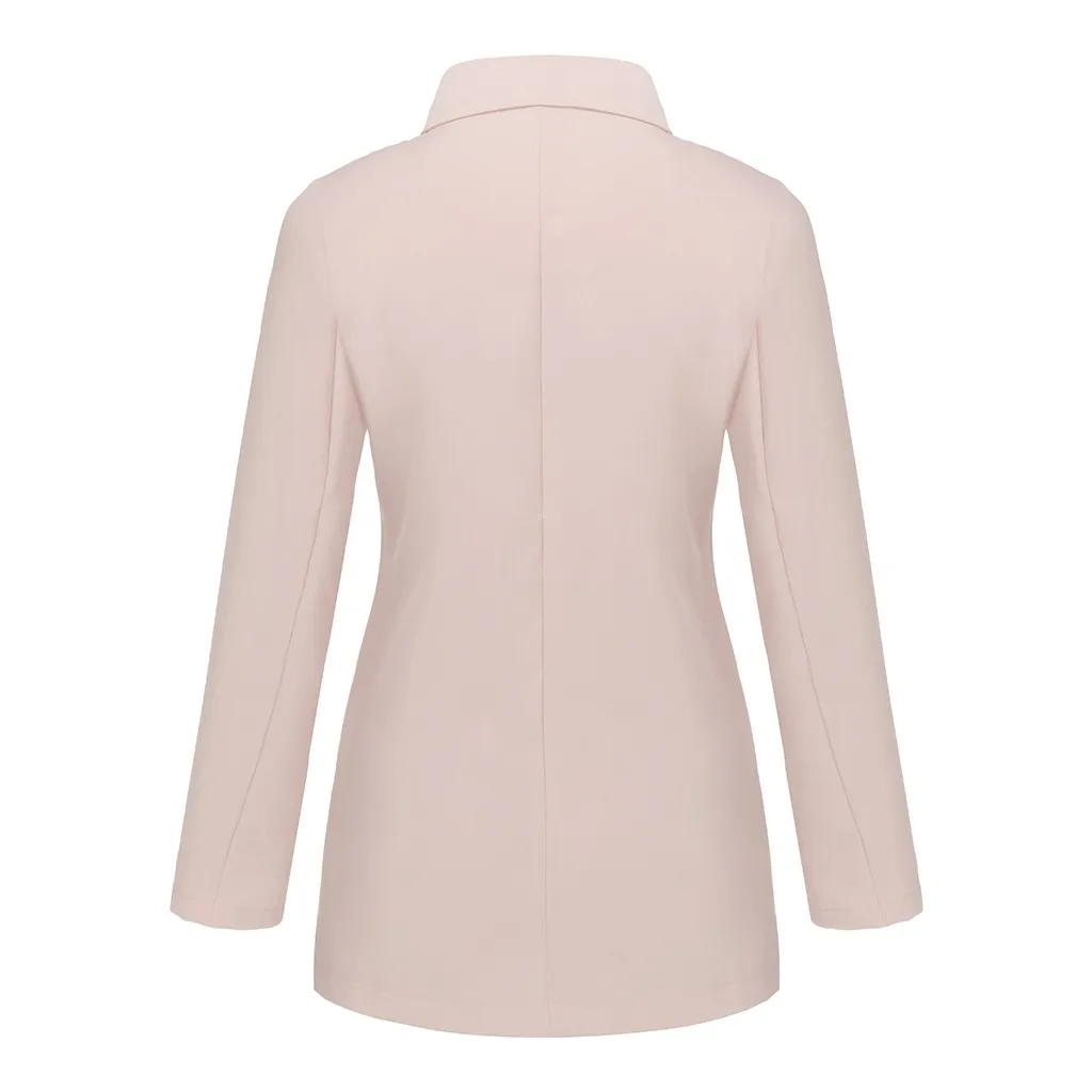 Winter Blazer Feminino Fashion Long Sleeve Women'S Jacket Single Button Ruched Famale Jaket Pocket Blazer Women Mujer Za