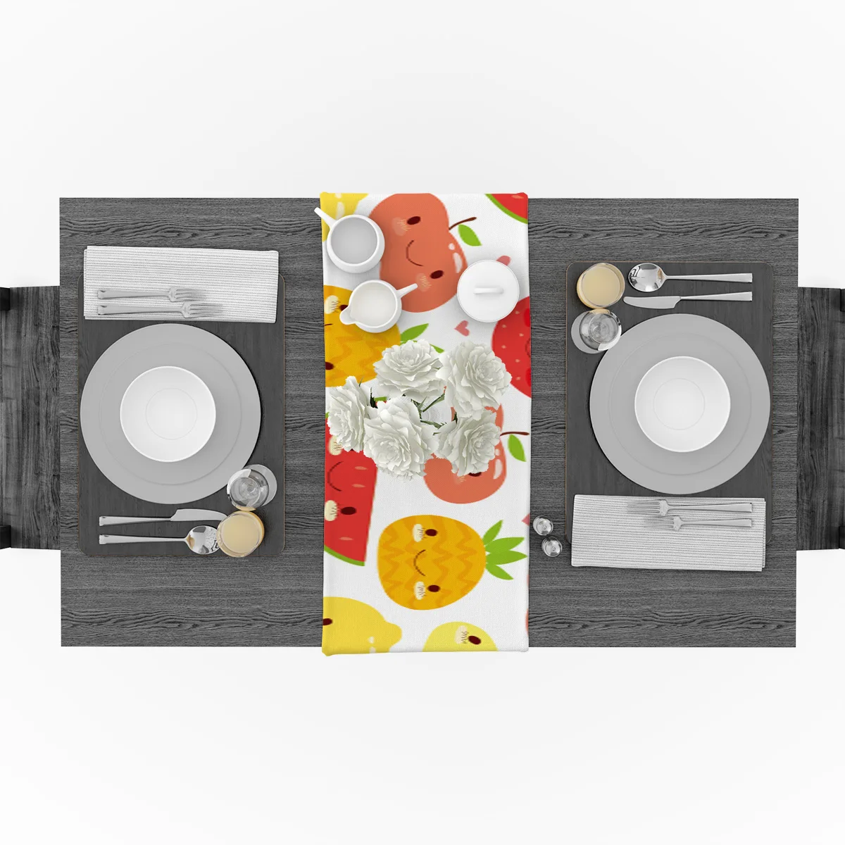 Длинная настольная дорожка с фруктами милый арбуз клубника Настольная скатерть