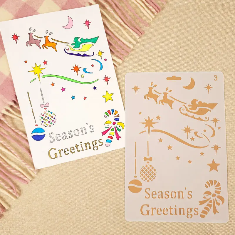 26 см Сезон Приветствия Рождество Сделай Сам Рукоделие слои трафареты настенная