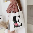 Женская сумка Ulzzang с буквенным цветочным принтом, повседневная вместительная винтажная дамская сумочка для покупок в стиле ins, панк, на молнии, в стиле Харадзюку
