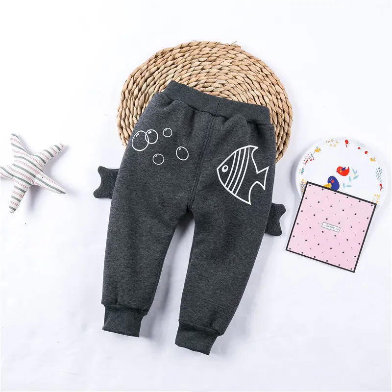 Теплые штаны для мальчиков зимние детские модные милые брюки из плотного бархата