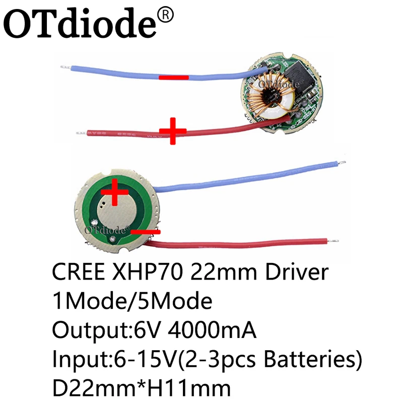 Светодиодный светильник Cree XLamp XHP50 6 в 22 мм 2400 мА/ч 5 режимов/1 режим для