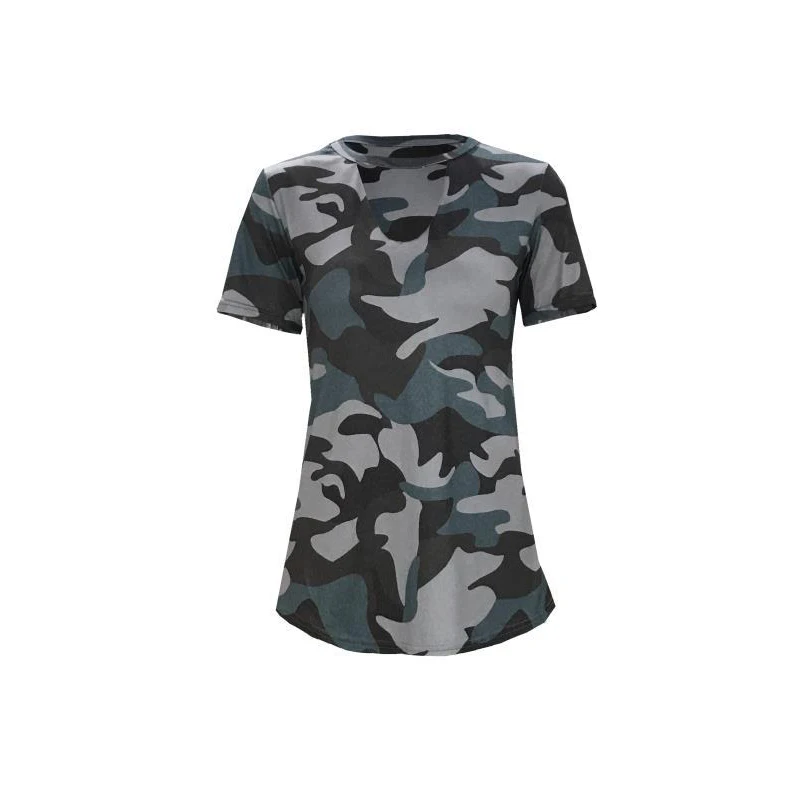 Женский спортивный костюм из 2 предметов зеленый Камуфляжный топ и брюки