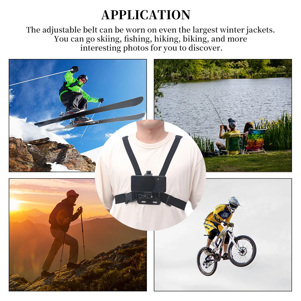 mobile phone chest mount 4 5 5inch strap holder cell phone clip action camera adjustable straps for you to discover free global shipping