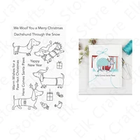 2021 new christmas dog clear stamps and metal cutting dies sets stencils for diy craft making paper greeting card scrapbooking