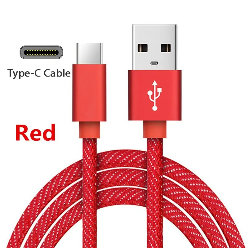 Red Кабель usb type-C для Xiao mi Red mi Note 7 mi 9, кабель USB C для быстрой зарядки и синхронизации данных для телефона samsung Galaxy S9 Oneplus 6t type-C - Цвет: Red