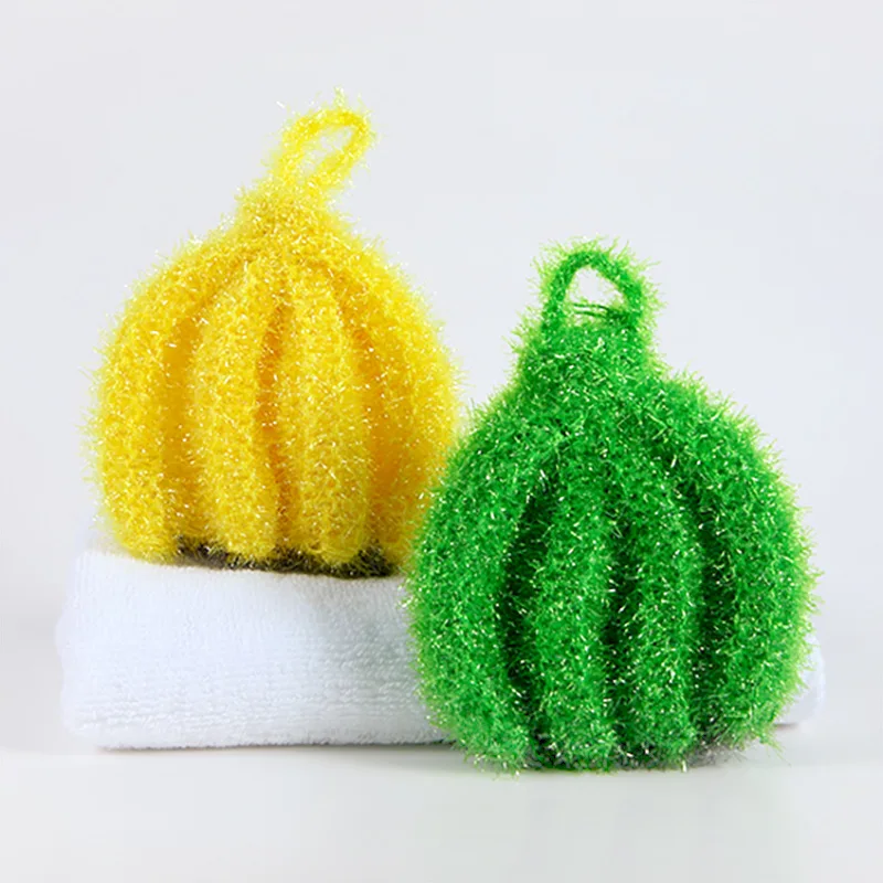 

2PCS/LOT Korea High Efficient Anti-grease Bananal Shape Dish Cloth Acrylic Washing Towel Magic Kitchen Cleaning Wiping Rags