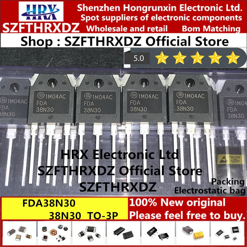 100% Новый оригинальный MOSFET FDA38N30 38N30 TO3P 300 В 30 А шт./трубка (10 шт.)|Индукторы| |