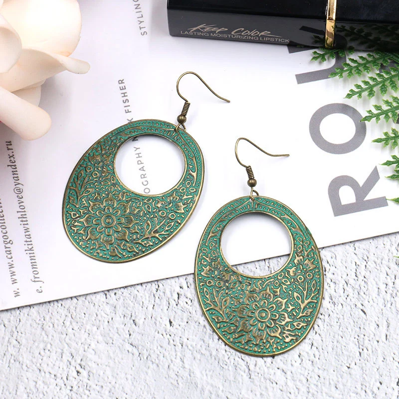 Женские Винтажные висячие серьги CARTER LISA в этническом стиле с листьями подарочные