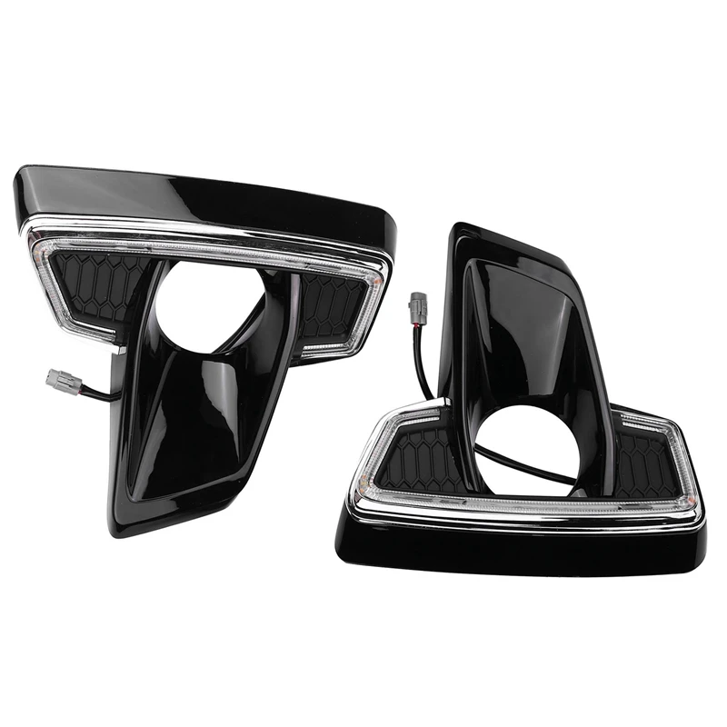 

Светодиодный ные дневные ходовые огни DRL, противотуманные фары 12 В, автомобильные ходовые огни s для Toyota Hilux Revo Rocco