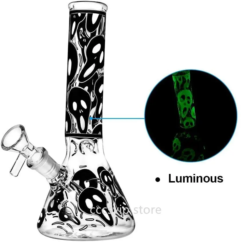 

8" Glow in the Dark Glass vase, oil collector. Scientific experiment equipment Borosilicate Toy