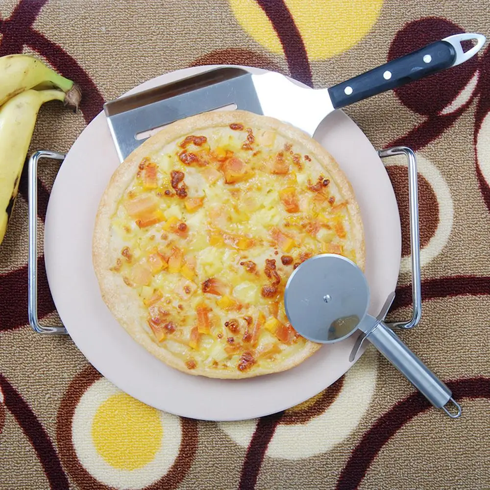 

New 13 Inch Pizza Stone Bread Cake Baking Stone High Temperature Resistance Cordierite Pizza Plate Oven Pizza Stone Frying Pan