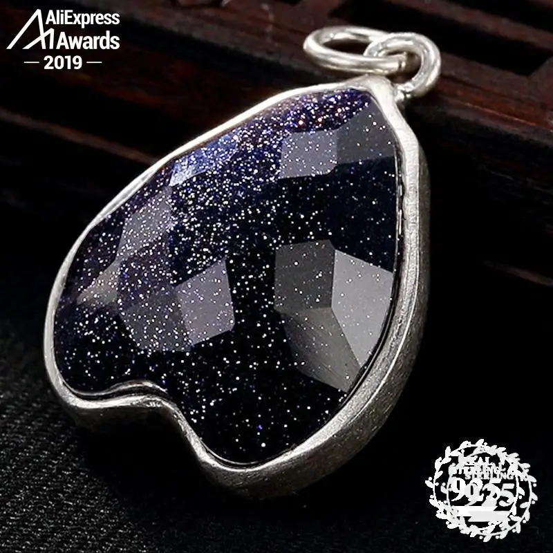 Не поддельная польская S925 Изысканная антикварная подвеска магазин сапфировый