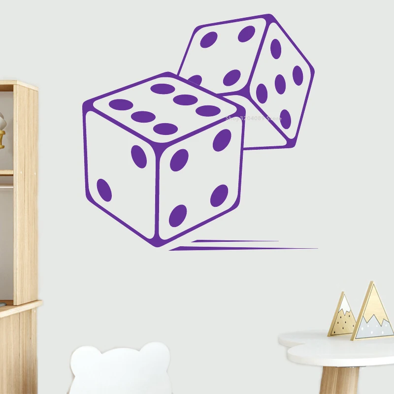 Скручивающиеся игральные кости настольные игры настенная наклейка украшение