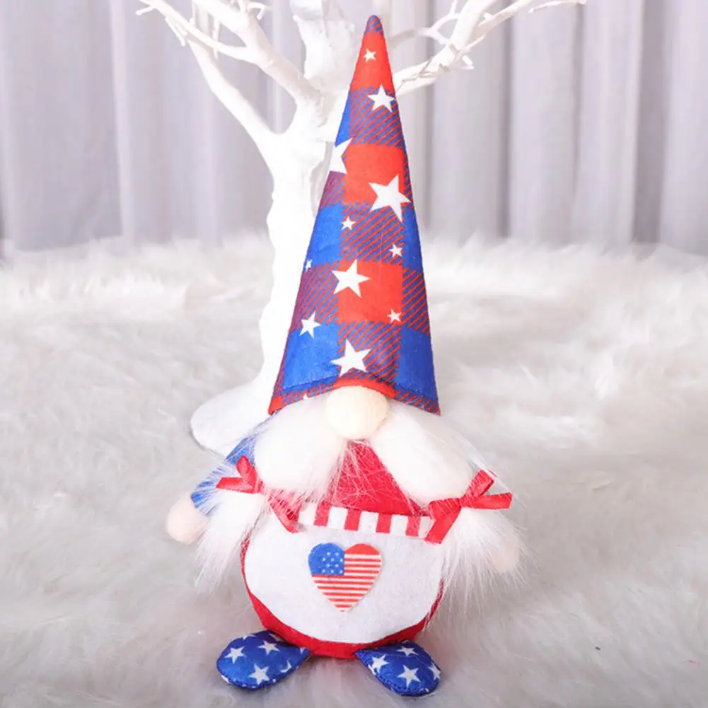 

Faceless Old Man Action Figures 4th Of July Ornaments for Independence Day Gift Hand Made Household Tray Decoration