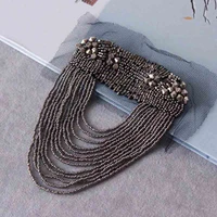 apparel one piece breastpin tassels shoulder board mark knot epaulet patch metal badges applique patch for clothing am 2561