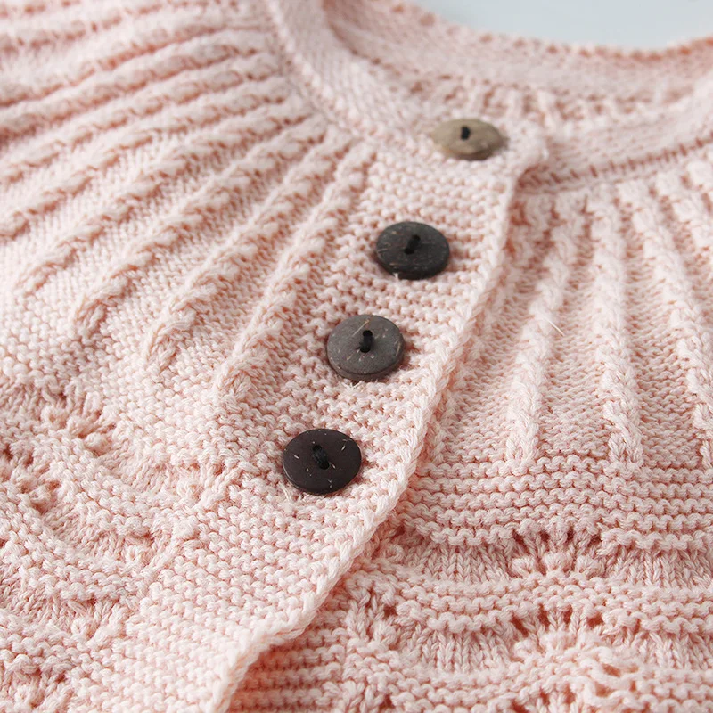 Свитер для мальчиков и девочек с узором листьев вязаный свитер Детский кардиган