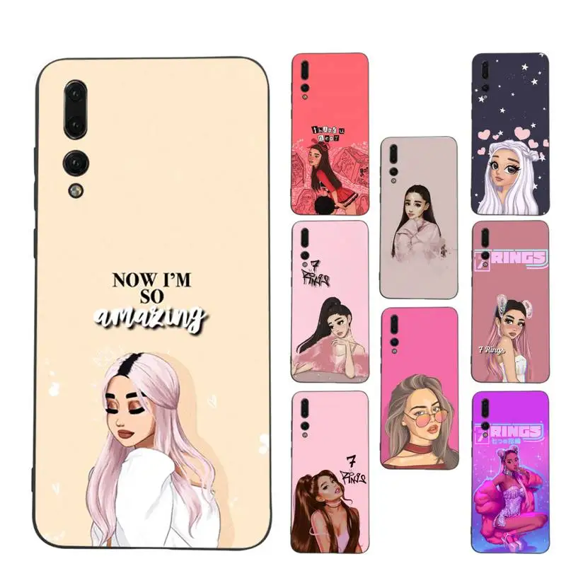 

7 Rings Ariana Grande Phone Case For Huawei P9 P10 P30lite p30 20pro p40lite P30 Soft Silicone Capa